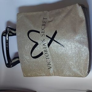 Victoria's Secret gold tote bag, EUC